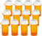 Prescription Reversible Thumb Tab Vials, Medicine Container with Reversible Cap, Pill Bottle (16 Dram, 12pcs)