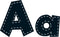 Teacher Created Resources Fun Font Letters, Black Stitch, 4" (TCR75150)