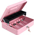 Design,4 5 Slots,11.8" 9.5" 3.5",Pink xydled Cash Box with Money Tray and Key Lock,Tiered, Cantilever Bill / Coin x x