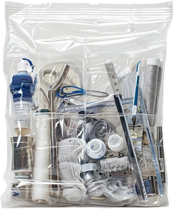 Heavy Duty Zip Bags 5"x8", 50 Pack 6mil Thick Resealable Poly Bags for Tools and Small Business Packaging