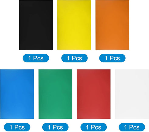 Dry Erase Magnetic Sheet, Reusable Magnet Labels, 11.7 Inch x 8 Inch, Colorful, 7 Pack for Whiteboard and Refrigerator