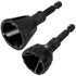 2Pcs Deburring External Chamfer Tool, Tungsten Steel Hex Shank Burr Remover for Metal