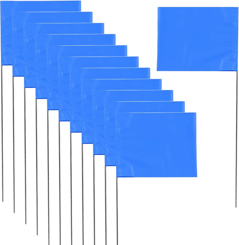 Marking 50 Pack Flags: Yard Flags 12 x 2.5 x 3.5 Inch for Lawn and Landscape Surveying