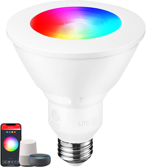 TORCHSTAR PAR30 WiFi Smart Spotlight Bulbs, RGB LED Color Changing Light, 10W,