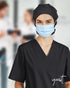 2 Pack Satin Lined Surgical Caps for Women with Ponytail & Sweatband