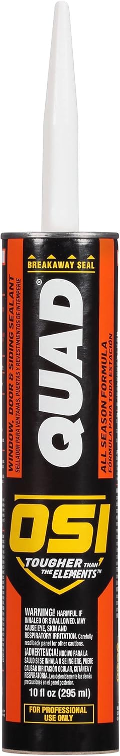 OSI Quad Window, Door and Siding Sealant, Bronze 201, 10 fl oz, 1 Cartridge
