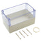 LeMotech IP65 Electrical Enclosure Box, Dustproof Waterproof Junction Box, Grey with Clear Cover, 7.9 x 4.7 x 4.4 inch