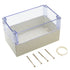 LeMotech IP65 Electrical Enclosure Box, Dustproof Waterproof Junction Box, Grey with Clear Cover, 7.9 x 4.7 x 4.4 inch