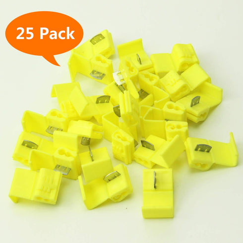 125 Solderless Quick Splice Snap Wire Connector, 50 pcs Red, 50 pcs Blue, 25 pcs Yellow (125 Total)