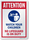 SmartSign 14 x 10 inch “Attention - Watch Your Children” Metal Sign, Rustproof Aluminum, Made in USA