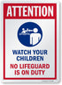 SmartSign 14 x 10 inch “Attention - Watch Your Children” Metal Sign, Rustproof Aluminum, Made in USA