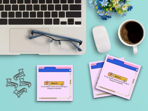 Butler in the Home Sticky Notes, 12 Pack 3"x3", 50 Sheets/Pad, Computer Search Desktop Funny Note Pads