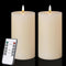volnyus Flameless Candles Set of 2 (3x6 inch) Flickering LED Wax Candles
