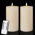 volnyus Flameless Candles Set of 2 (3x6 inch) Flickering LED Wax Candles