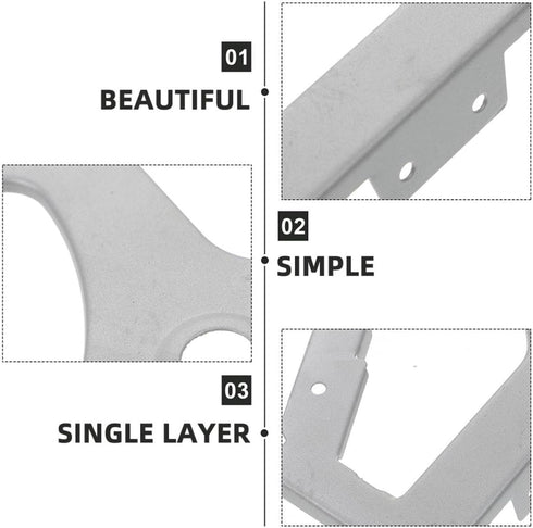 2 Set ABOOFAN Shoe Cabinet Flip Frame Hinges Metal Drawer Replacement Brackets for Single-Layer Shoe Rack Gray Pairs