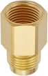 2 PCS Brass Flare Tube Fitting Coupling, Gas Adapter 3/8" Flare X 1/2" Female NPT Pipe Connector