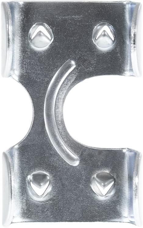 Heavy Duty Zinc Plated Metal Clips for Rope, Cord, String - Double Rope Clamps (1 Inch, 10 Pack)