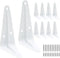 Uenhoy 10 Pack White Shelf Brackets 4 Inch Metal Floating Shelf Brackets Heavy