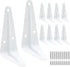 Uenhoy 10 Pack White Shelf Brackets 4 Inch Metal Floating Shelf Brackets Heavy