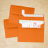 LUXPaper A2 Invitation Envelopes | 4 3/8" x 5 3/4" | Mandarin Orange | Peel & Press | 80lb. Text | 50 Qty