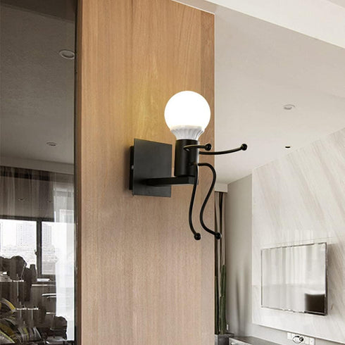 Mengjay E26 Modern Retro Creative Wall Lamp Nordic Modern Wall Lighting Fixtures LED Living Room Bedroom Bedside