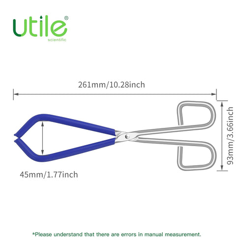 Lab Beaker Tongs, Chrome Plated Surface, Blue PVC Overmolding Cover, for 50ML-2000ML Beakers