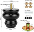 3 Inch Set 4 Black Wood Furniture Legs High Polished Bun Feet for Ottoman Dresser Chair of Solid Round