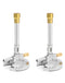 QWORK Lab Bunsen Burner with Flame Stabilizer, Gas Control for Efficient Heating, Pack of 2
