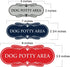 Large Black Dog Potty Area Sign - Designer Style