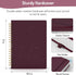 Forvencer A4 Lined Spiral Journal Notebook with 300 Numbered Pages, 11" X 8.5" Thick Journals for Writing with 100GSM Paper, Hardcover Notebooks with Contents for Work, School, Burgundy by Forvencer