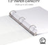 Samsill 1.5 Inch Economy 3 Ring Binder, Made in The USA, Customizable Clear View Cover, White, 12 Pack (MP128557)