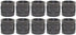 LONG TAO 10PCS 1/2" Black Cast Pipe Fitting Coupling for Industrial Piping Plumbing Supplies