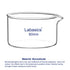 Crystallizing Dish with Spout, Heavy-Duty Rim, High Borosilicate Glass Reusable Dishes for Crystallization, 100 ml