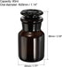 PATIKIL 60mL Reagent Media Bottle, 1Pcs Round Wide Mouth Glass Storage Bottle with Amber Cap for Chemistry Lab Universities Home, Amber by PATIKIL