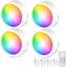 LUMENBAO Remote Control LED Puck Lights, 4 Pack Rechargeable LED Under Counter Lights