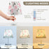 3 ALAZA Bedside Lamp Pink Rose Floral Roses Table Lamp for Bedroom Desk Lamp with USB Port LED Nightstand Color