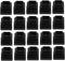30pcs Black Square Plastic Furniture Leg Inserts End Caps 15x15mm Thickened Tube
