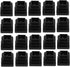 30pcs Black Square Plastic Furniture Leg Inserts End Caps 15x15mm Thickened Tube
