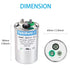 YukiHalu 50+5 uF 50/5 MFD 370 or 440 VAC CBB65 Dual Run Capacitor for Air Conditioner, Motor Run, Heat Pump