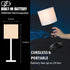 5200mAh Dimming 2700K Cordless Touch Table Lamp for Bedroom, Rechargeable Battery Operated Nightstand Light with Fabric