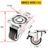 8Pcs 1.5 Inch (4 4 Low Profile Swivel Casters Wheels, Small Heavy Duty Rubber Rolling Wheels with Lock Metal Plate