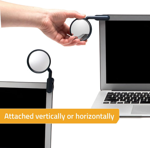 Peleg Design Watch-It Monitor Mirror, Clip-On Cubicle, Computer Rear-View mirror, Convex for Personal Safety