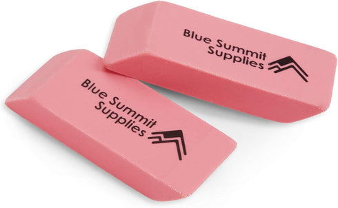 Blue Summit Supplies Pink Erasers Bulk - 100 Pack Classroom Erasers for Kids, School Supplies