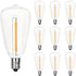 Edison LED Light Bulbs, 10 Pack ST38 Clear Replacement, Fits C7 E12 Screw Base, Vintage 0.6W Dimmable Waterproof