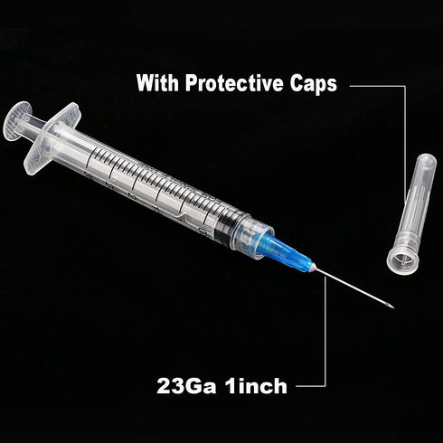 100Pack 3ml/cc with 23 G Safety Lab Supplied Individually Wrapped