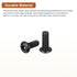 M3-0.5x8mm Button Head Socket Cap Screws, 50Pack Carbon Steel Black Oxide Hex Drive Full Thread Fasteners