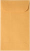JAM PAPER #3 Coin Business Envelopes - 50 Pack, Peel and Seal Closure, Brown Kraft Manila