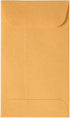 JAM PAPER #3 Coin Business Envelopes - 50 Pack, Peel and Seal Closure, Brown Kraft Manila