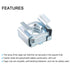 uxcell 1/4-20 20Pcs Cage Nut, Snap-in Cage Nuts, Carbon Steel Zinc Plated Metric Nut for Server Rack Cabinet, Silver