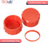 6pcs of 500ml Round Media Storage Bottles - Borosilicate Glass with GL45 Screw Caps for Safe Storage.